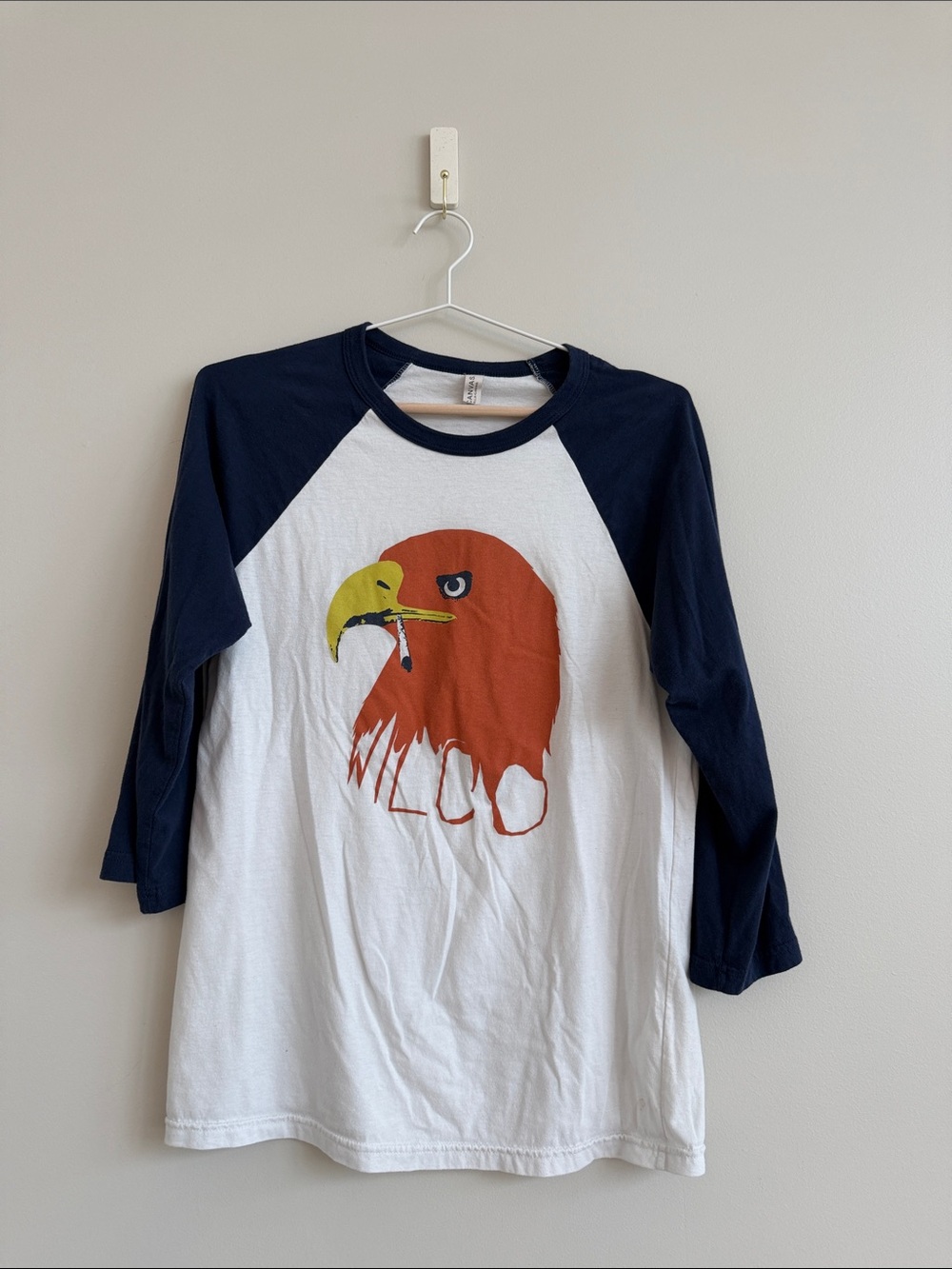 WILCO Bella + Canvas Eagle Graphic Raglan Tee Medium Indie Band Shirt